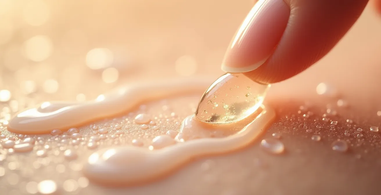 Dimostrazione del metodo sandwich per applicazione retinolo su pelle sensibile