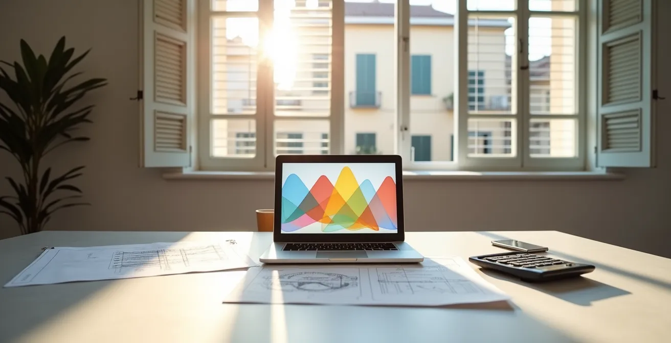 Dashboard fiscale con grafici e calcoli per gestire le detrazioni dei bonus edilizi in Italia