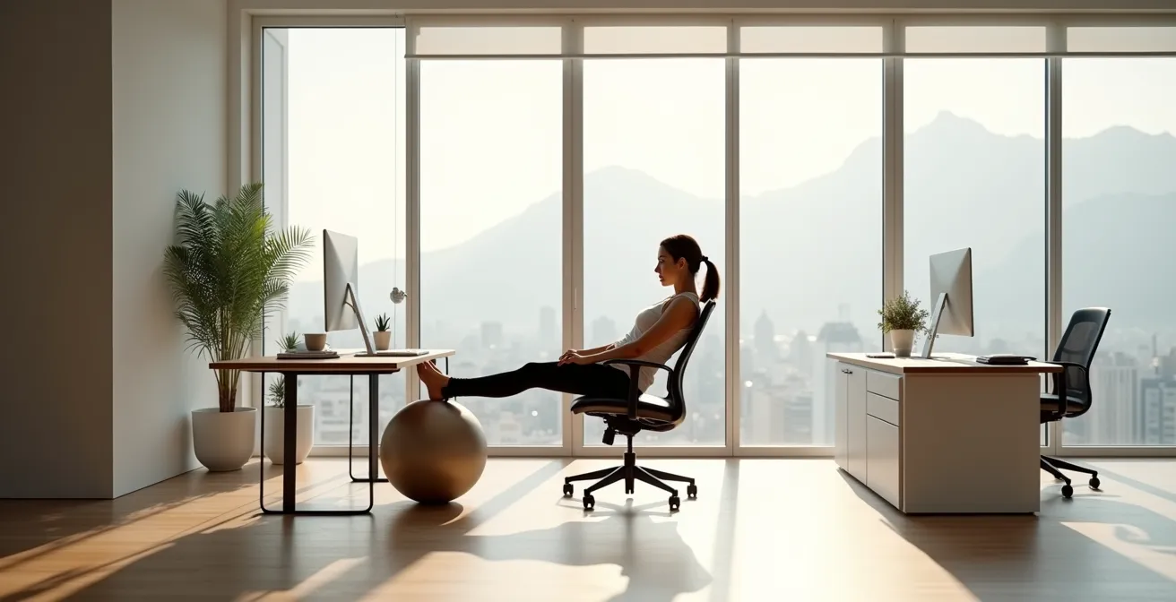 Sequenza di esercizi Pilates per correggere la postura da ufficio in progressione trimestrale