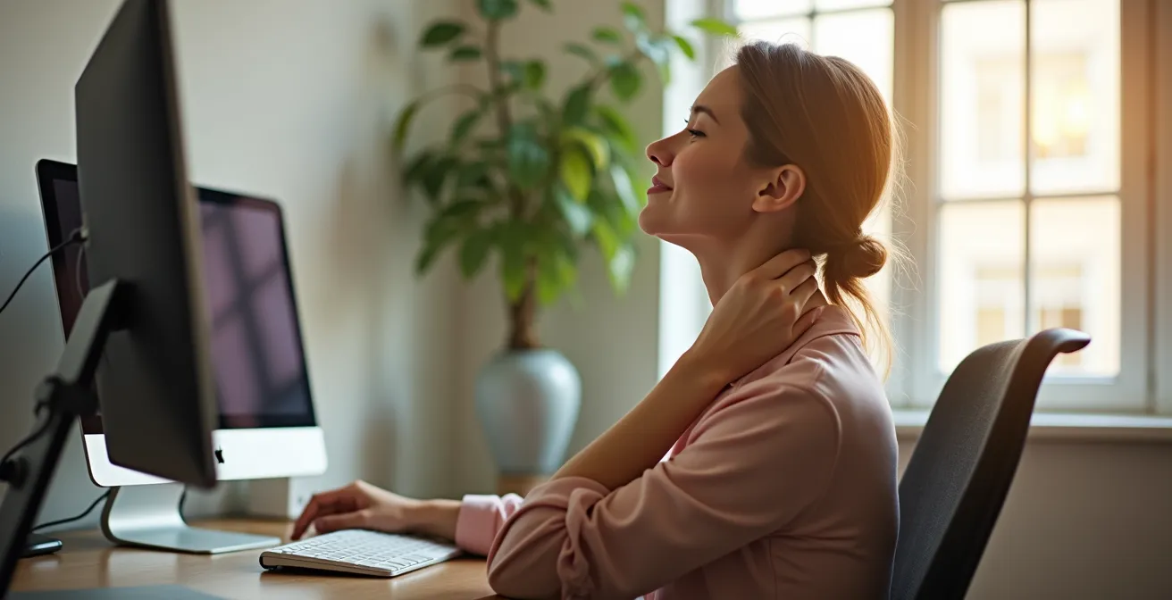 Sequenza di esercizi di stretching eseguibili alla scrivania durante le pause lavoro