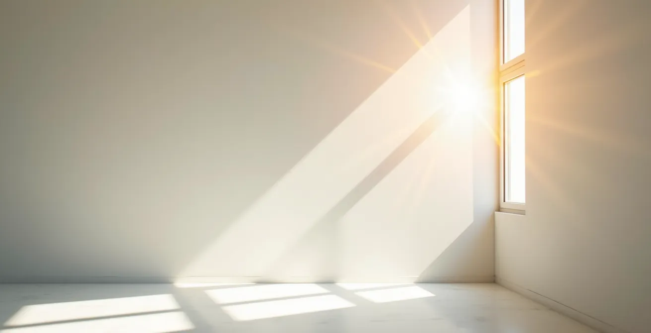 Dettaglio tecnico della svasatura dell'imbotte di una finestra per ottimizzare l'ingresso della luce